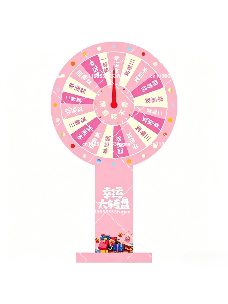Party Games Spin The Wheel - Różowe Koło Fortuny z Drewnianą Ramą,