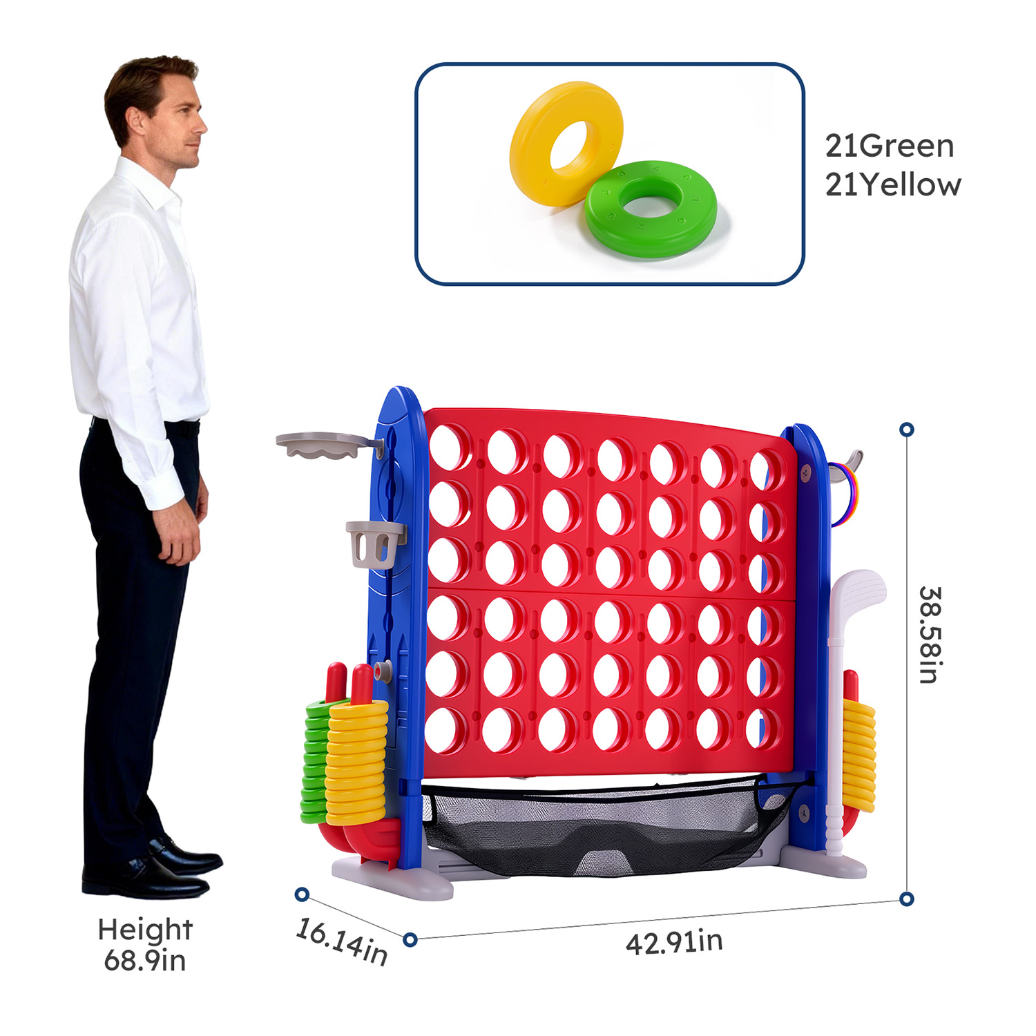 Zestaw gier 4 w 1 Giant Connec – Giant Connect Four recenzja i cena