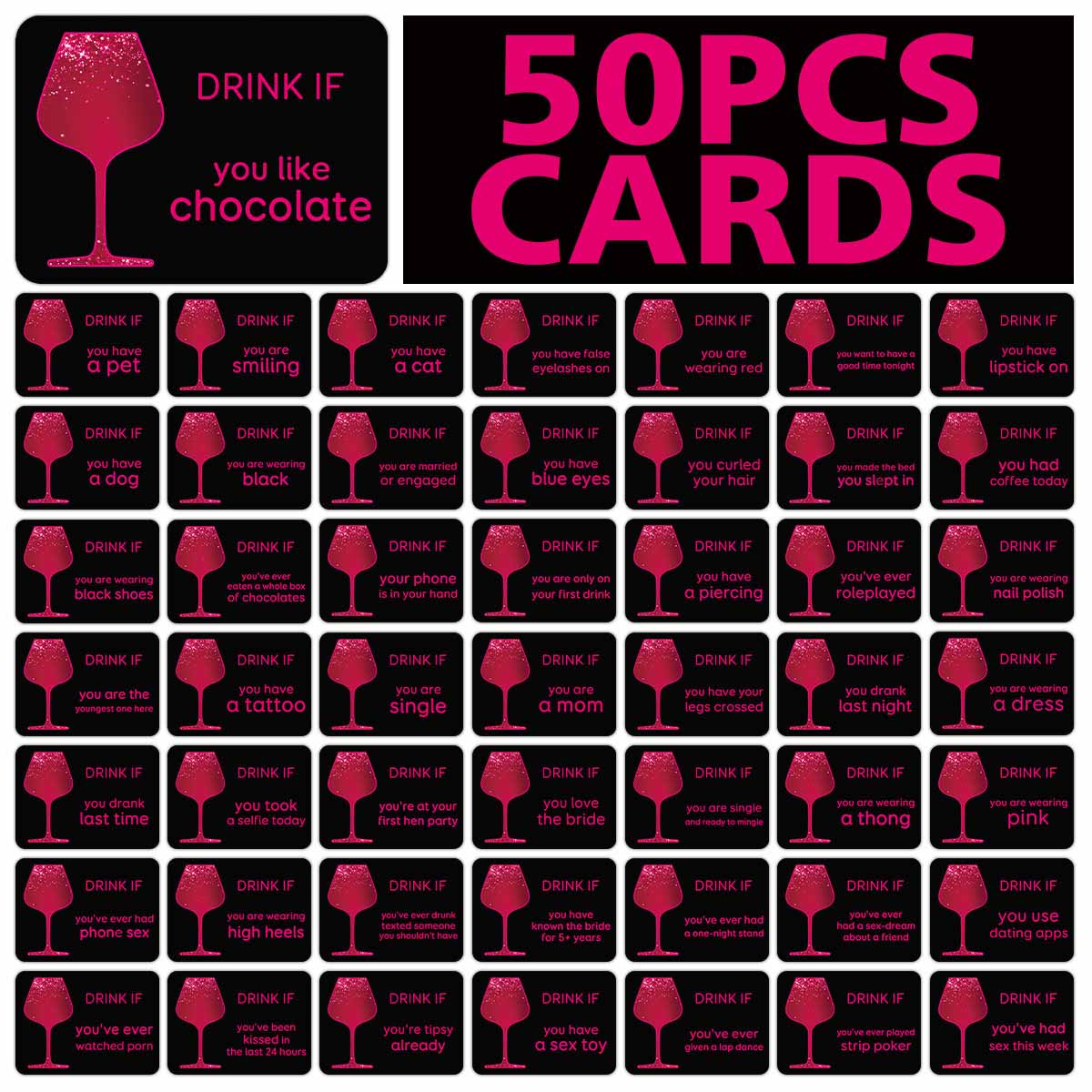 50 szt. Kart do gry z napojami – Party Games Bridal Shower recenzja i cena