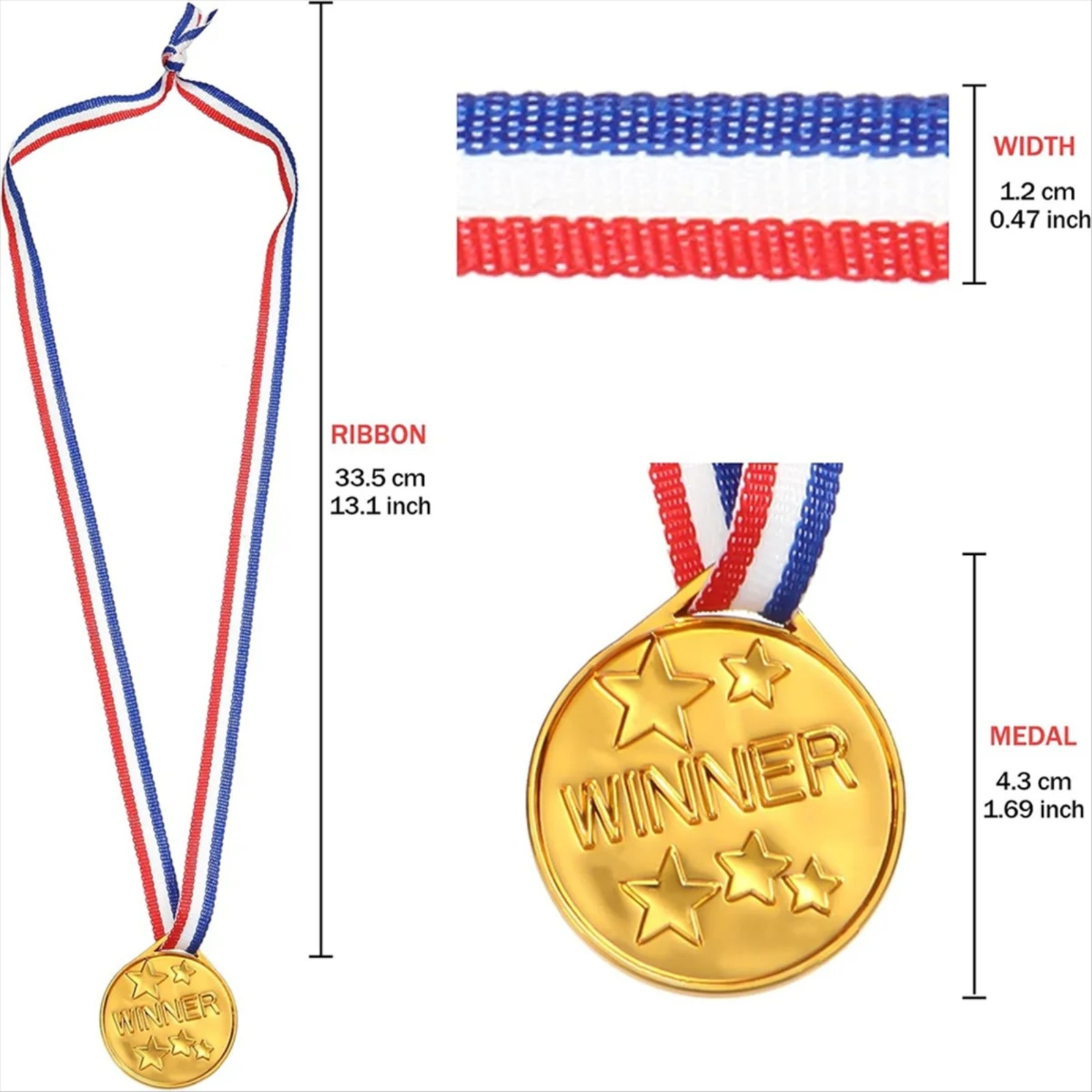30 szt. Plastikowe Złote Medal – Party Games Engagement recenzja i cena