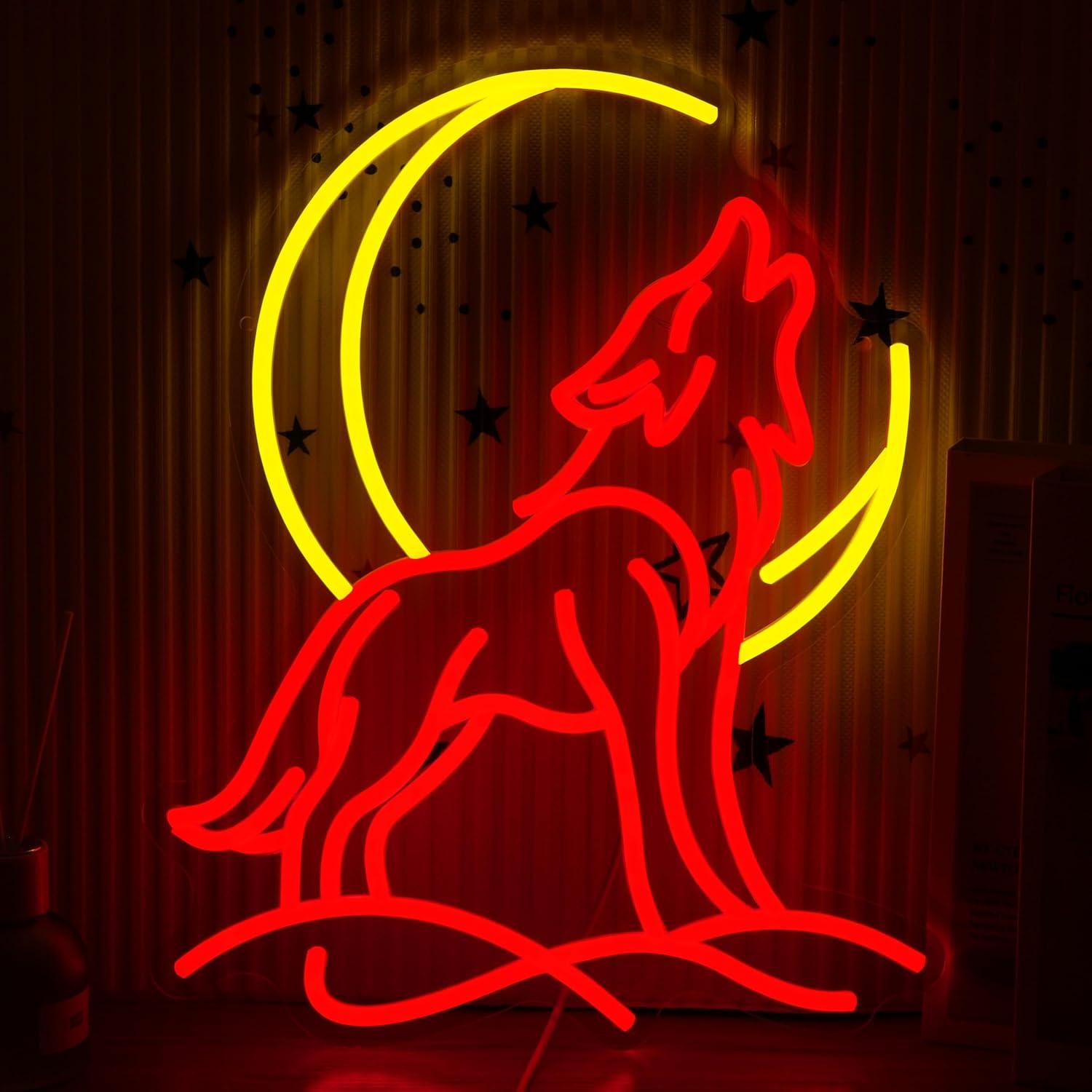 Neonowy znak LED z wyjący wilk – Party Games Gifts recenzja i cena