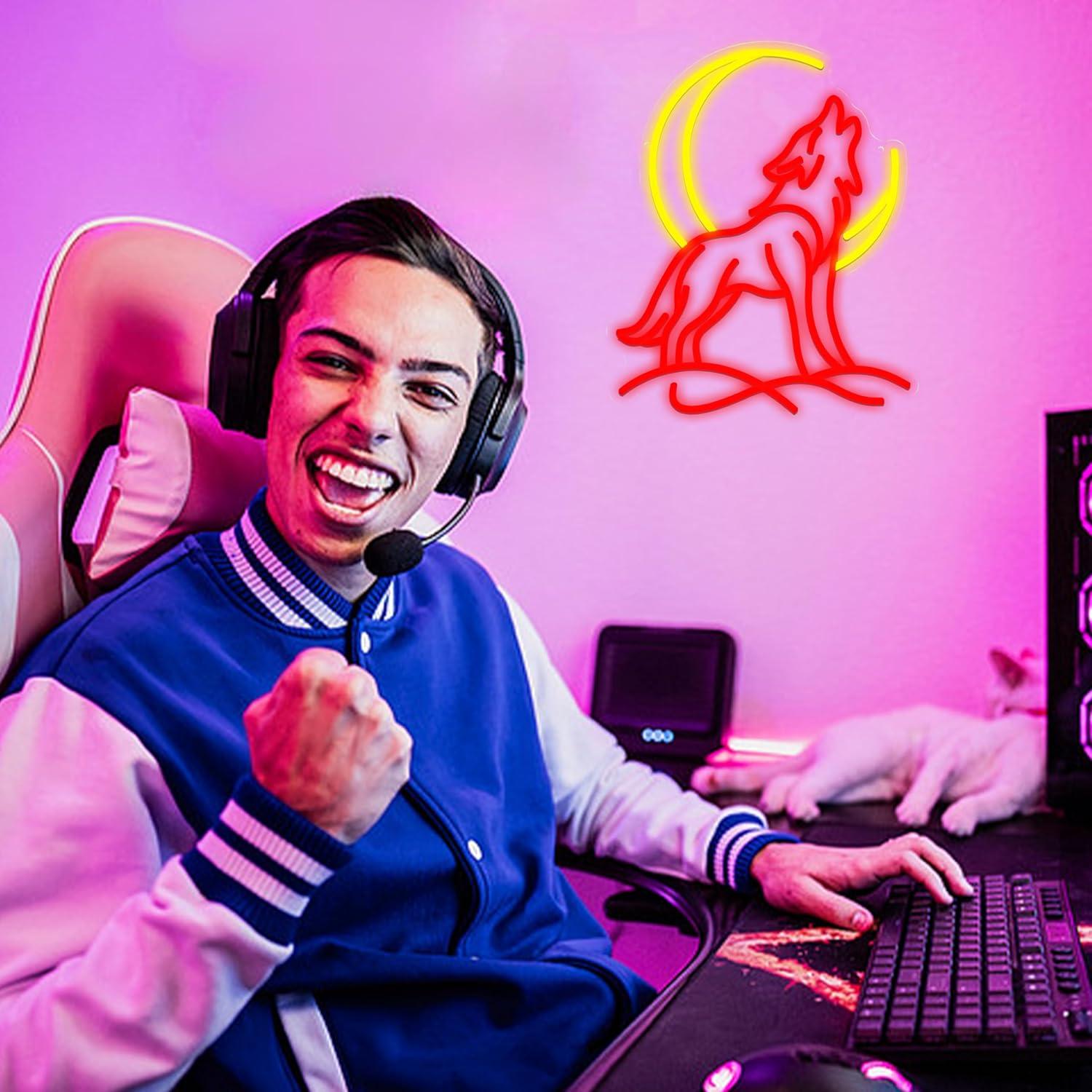 Neonowy znak LED z wyjący wilk – Party Games Gifts recenzja i cena