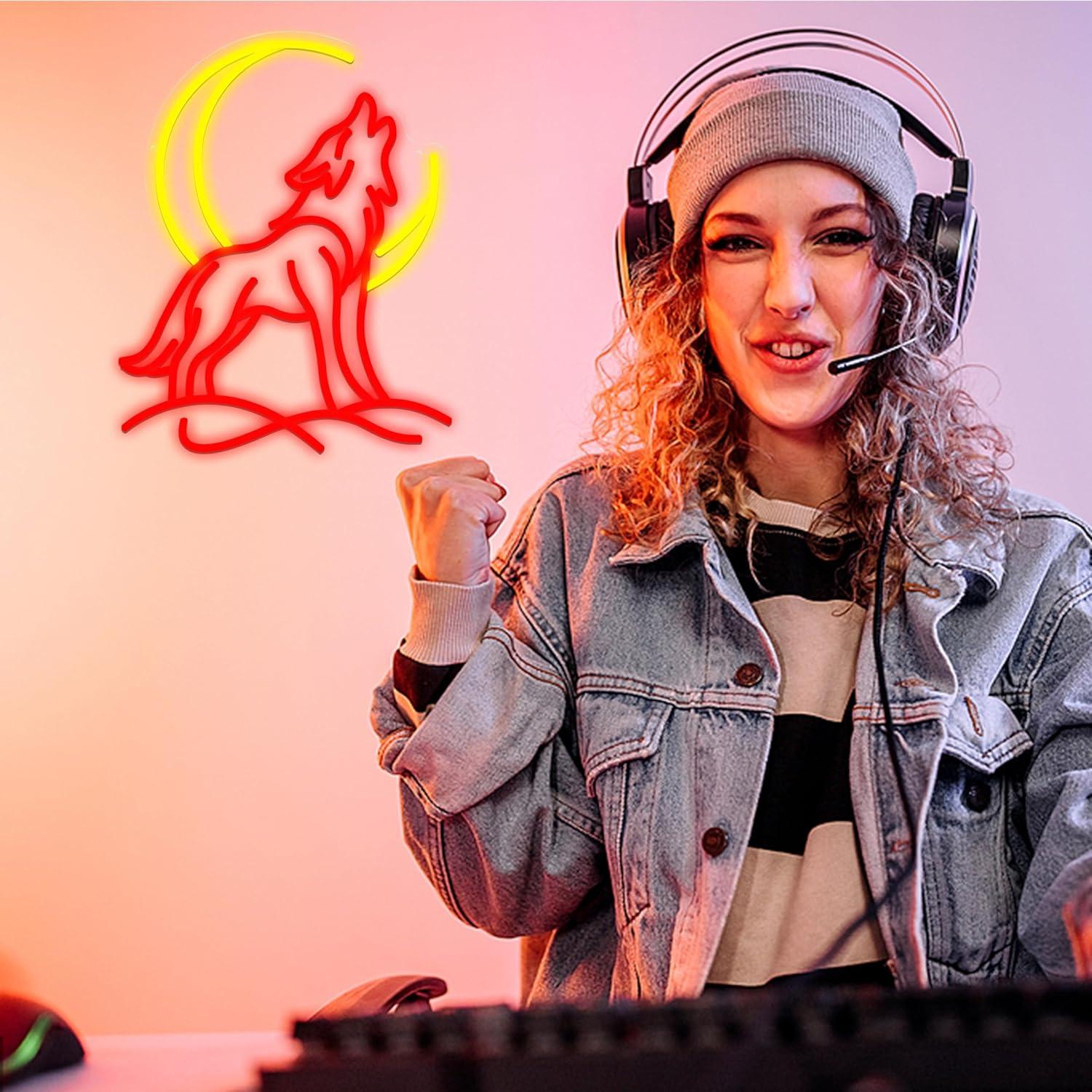 Neonowy znak LED z wyjący wilk – Party Games Gifts recenzja i cena